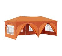 mtlskopl Tente de Fête Pop-Up Orange 5,75x2,88 m avec 6 Rideaux Latéraux