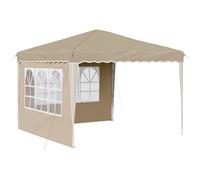 mtlskopl Tente de Réception Pop-Up 2,88x2,88 m Tonnelle de Jardin Crème