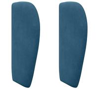 mtlskopl Tête de lit Wave Ear Bleu 40 x 23 x 6 cm - Coussin rembourré moderne et décoration murale en velours doux, soutien dorsal élégant et minimaliste avec cadre en contreplaqué solide