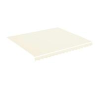 mtlskopl Tissu de Remplacement pour Auvent Extérieur Crème 4x3,5 m | Toile en polyester 100% avec revêtement PU pour cadre 4x3,5 m, idéal terrasse et jardin. Inclut cantonnière.
