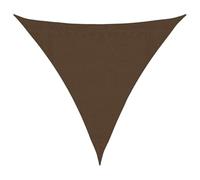 mtlskopl Voile d'Ombrage Triangulaire 3x3x3 m en PEHD 160 g/m² - Toile Solaire Respirante Perméable à l'eau et au Vent pour Jardin, Terrasse, Balcon et Cours, Couleur Marron