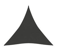 mtlskopl Voile d'Ombrage Triangulaire 3x3x3m PEHD Anthracite Anti UV | Toile d'ombrage respirante pour jardin, terrasse et balcon. Filtre 90% des UV, livrée avec 3 cordes et anneaux en acier.
