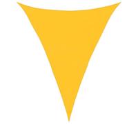 mtlskopl Voile d'ombrage triangulaire, jaune, 4 x 5 x 5 m, polyéthylène haute densité 160 g/m², offre l'ombre, pour jardin, terrasse et balcon, respirant, perméable au vent, avec cordes, jaune