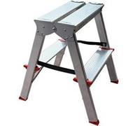 MTRA Escabeau double marchepied en aluminium 2 marches Gris G