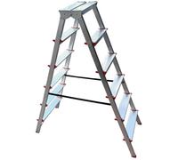 MTRA Escabeau double marchepied en aluminium 6 marches