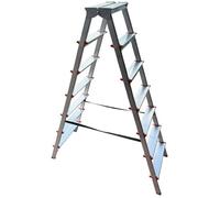 MTRA Escabeau double marchepied en aluminium 7 marches