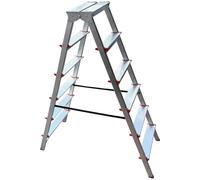 MTRA Escabeau double marchepied en aluminium 6 marches
