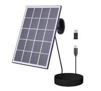 Mtucegi Alimentation solaire 3 W 5 V avec long câble pour caméras de sécurité et petits gadgets