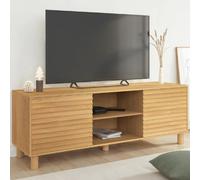 ID MARKET meuble tv JULIE 2 portes 140 cm bois à poser