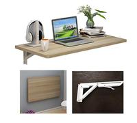 MTYLX Table, Bureau, Support de Montage Mural Pliant Silencieux, Table D'Étude Pour Ordinateur Murale Pour Petit Appartement, Table Murale Multifonctionnelle Peu Encombrante （3 Couleurs）,Noyer,70 * 4