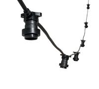 MU 50M Guirlande Lumineuse Exterieure (5 * 10M) Noire Pour 50 Douilles Raccordable Jusqu'à 100M/1000W LED IP54 E27 Décoratif Extérieur Patio Cour Fêtes Mariage Jardin|50M, 50 Douilles, Noire