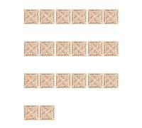 Mucafar Applique Bois Sculpté Carré 10x10cm Panneau Floral Décoration Bois | Panneau floral en bois prêt à personnaliser selon votre couleur.