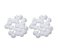 Mucafar Boucle Clip de pare-chocs Plastique à Poussoir Fixation - 40 pcs | 40 pièces de rivets en plastique blancs, trou 7x8mm, tête 16mm, tige 15mm; idéal pour pare-chocs, garde-boue et garnitures.