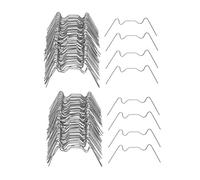 Mucafar Clip de Vitrage Serre Acier Type W 7 cm Argent 200 Pièces | Clip type W en acier inoxydable 7 cm, argent, lot de 200 pièces, robuste et anti-rouille pour serre.