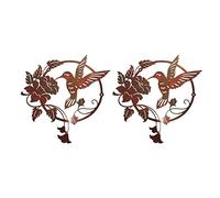 Mucafar Décoration Murale Oiseau en Fer forgé pour extérieur Couleur | Oiseau en fer forgé, 31x32x0,8 cm, couleur ; parfait pour égaier patio, clôture, mur ou porte extérieure.