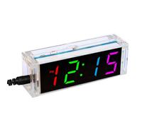 Mucafar Kit Horloge DIY, Horloge Numérique Colorée, Simple | Nom : Kit d'horloge numérique colorée-contenu , assemblage guidé et pratique.