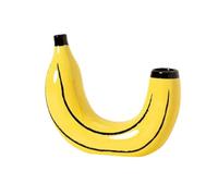 Mucafar Ornements bilatéral Déco Résine | Vase banane simple en résine, exposition double-face pour fleurs colorées des deux côtés, idéal pour bureau et maison.