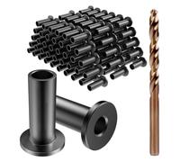 Mucafar Stainless Steel Cable Railing Sleeves for Posts, 50-Pack Drill | Cable railing sleeves offer a cost-effective kit with 50 stainless sleeves and drill bit for fast deck installs.