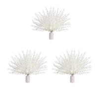 Mucafar Tiges D'Eucalyptus Artificielles Blanches Longueur Environ 38,1 cm | La tige mesure environ 38,1 cm, longueur idéale pour divers projets floraux et bouquets.