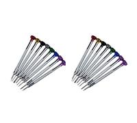 Mucafar Tournevis - Ensemble 16 Outils 0,8-2,0 mm Plat + 1,6 mm cruciforme