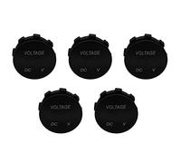 Mucafar Voltmètre LED 12-24V - Kit 5 Moniteurs et 10 Terminaisons Isolées
