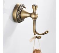 MuchLuckystar Crochet mural en laiton antique, accessoire de matériel de salle de bain de style européen, cintre en métal pour salon, chambre à coucher, cuisine, installation de poinçon avec vis