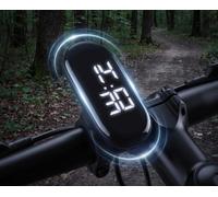MuchLuckystar Horloge numérique pour scooter, écran tactile avec veilleuse pour scooter électrique, vélo, voiture, tableau de bord, étanche, affichage de l'heure LED (ellipse)