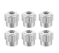 MuchLuckystar Lot de 6 poignées de valve de rechange en ABS pour valve d'angle, poignée de robinet à main argentée avec 20 dents, engrenage de 8,2 mm pour réparation de robinet de cuisine et de salle