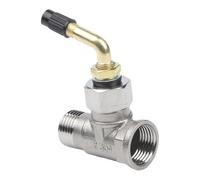 MuchLuckystar Vanne de dérivation à 3 voies en acier inoxydable 1,27 cm, adaptateur de douche MFM en laiton avec capuchon hexagonal pour pulvérisateur de bidet, raccord de tuyau, argenté