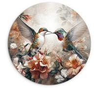 Muchowow Colibri - Oiseaux - Fleurs - Nature - 60x60 cm