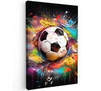 Muchowow Football - Peinture - Couleurs - Noir - Blanc 20x30 - 20x30 cm