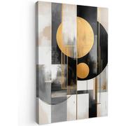 Muchowow Impression toile abstraite or argent - 20 x 20 cm