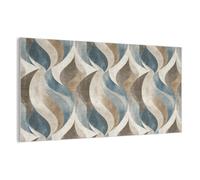 MuchoWow© Panneau Acoustique 120x60 cm decoratif Mural Acoustic Panels Feutre Murale Plaque isolante anti bruit Mur Panneaux Abstrait - Vagues - Coloré