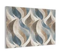 MuchoWow© Panneau Acoustique 120x80 cm decoratif Mural Acoustic Panels Feutre Murale Plaque isolante anti bruit Mur Panneaux Abstrait - Vagues - Coloré