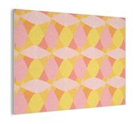 MuchoWow© Panneau Acoustique 120x90 cm decoratif Mural Acoustic Panels Feutre Murale Plaque isolante anti bruit Mur Panneaux Coloré - Motif en damier - Formes de feuilles