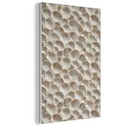 MuchoWow© Panneau Acoustique 60x90 cm decoratif Mural Acoustic Panels Feutre Murale Plaque isolante anti bruit Mur Panneaux Coquilles - Forme d'éventail - Blanc