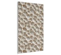 MuchoWow© Panneau Acoustique 80x120 cm decoratif Mural Acoustic Panels Feutre Murale Plaque isolante anti bruit Mur Panneaux Coquilles - Forme d'éventail - Blanc