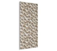 MuchoWow© Panneau Acoustique 80x160 cm decoratif Mural Acoustic Panels Feutre Murale Plaque isolante anti bruit Mur Panneaux Coquilles - Forme d'éventail - Blanc