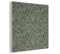 MuchoWow© Panneau Acoustique 80x80 cm decoratif Mural Acoustic Panels Feutre Murale Plaque isolante anti bruit Mur Panneaux Feuilles - Bio - Vertes