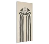 MuchoWow© Panneau Mural 60x120 cm decoratif Acoustique Wall Panel Feutre Plaque Tableau Panneaux Acoustiques Muraux Interieur Formes d'arcades - Noir - Élégant