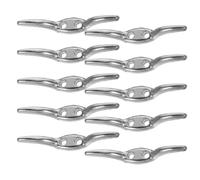MUCKLILY 12 Pièces Crochets Métalliques Argentés pour Stores et Rideaux, Taquets de Corde Sécurisés pour Fenêtres de Bureau