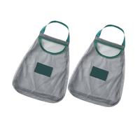 MUCKLILY 2 pièces Filets Maille pour Légumes et Fruits Réutilisables Sacs Suspendus Respirants Polyester pour Oignons Ail Pommes de Terre Rangement Cuisine Pratique et Lot de Vert