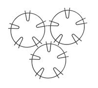 MUCKLILY 3 Pièces Support pour casserole de lait grille de frottement porte-oeufs à la vapeur grille de cuisson support de cuisinière à de cuisine rack de cuisson le fer Noir