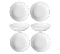 MUCKLILY 6 Pièces Plat Chauffant en Céramique Blanc Rond pour Chauffe-Cire et Support D'huile Essentielle, Design Simple et Stable Protégeant la Surface