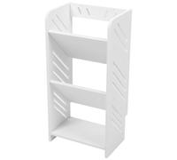MUCKLILY Étagère à Chaussures, Meuble à Chaussures Multicouche, 3 Niveaux, 22cm de Large, Bois, Blanc, Structure Simple, Montage Facile, Style Européen, pour Petite Entrée, Salon et
