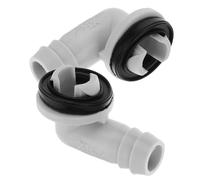 MUCKLILY Lot De 2 Bouchons De Vidange Pour Tuyau De Condensat Tuyau Haut Pièces De Climatiseur Raccord De Sortie De Vidange Pour Climatiseur Plastique Gris Clair