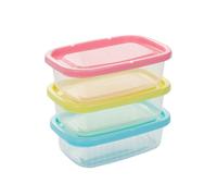MUCKLILY Lot De 4 Boîtes De Conservation Alimentaire Rectangulaires 200Ml Petit Contenant Plastique Avec Couvercle Réutilisable Congélateur Micro-Ondes Lave-Vaisselle Empilable Pour Réfrigérateur