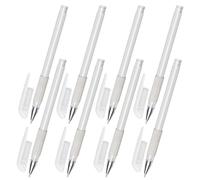 MUCKLILY Lot de 8 Marqueurs Peau Blancs à Pointe Fine, Stylo de Localisation de Point pour Tatouage et Piercing, Lignes Nettes et Précises