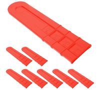 MUCKLILY Manchon de Protection en Plastique Rouge, Lot de 8 Pièces, Facile à Utiliser pour Gain de Place Guide-chaîne de Tronçonneuse pour Outils de Jardin