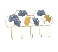 MUCKLILY Patère Murale Décorative Feuille de Ginkgo en Fer pour Vêtements | Accroche Stable à Fixer au Mur, Usage Maison, Crochet de Porte, Décoration Discrète et Pratique